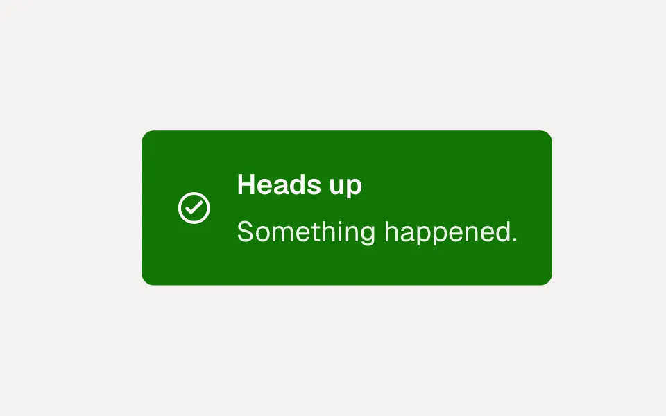 Alert component preview