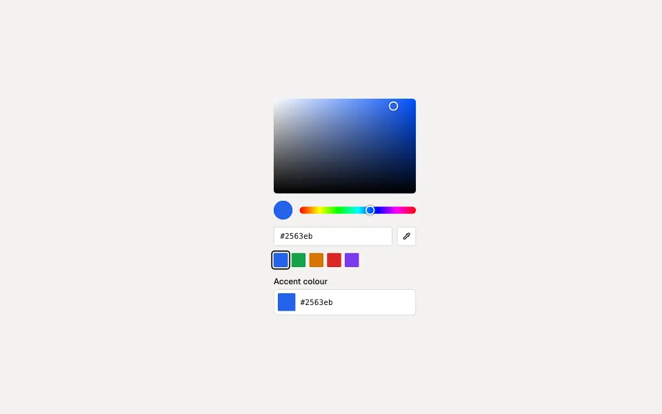 ColorPicker component preview