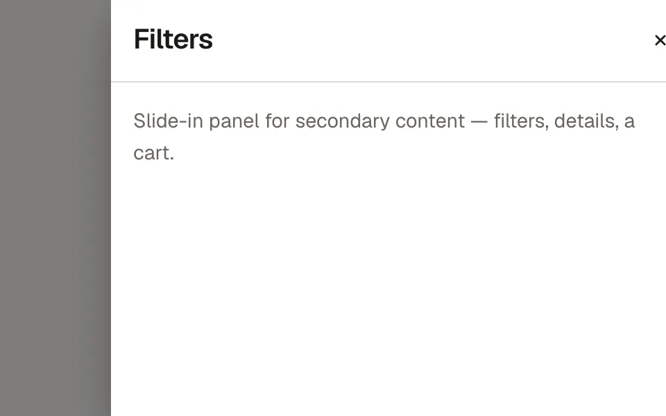 Drawer component preview