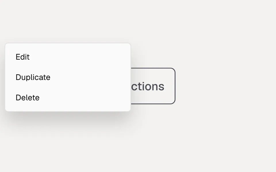 Dropdown component preview