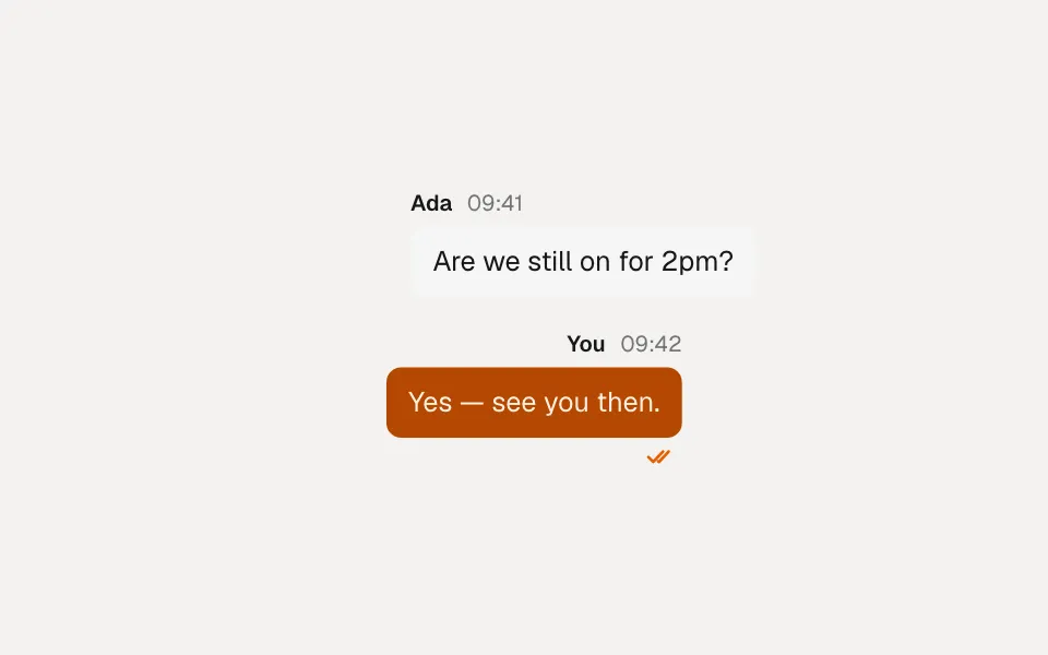 Message component preview