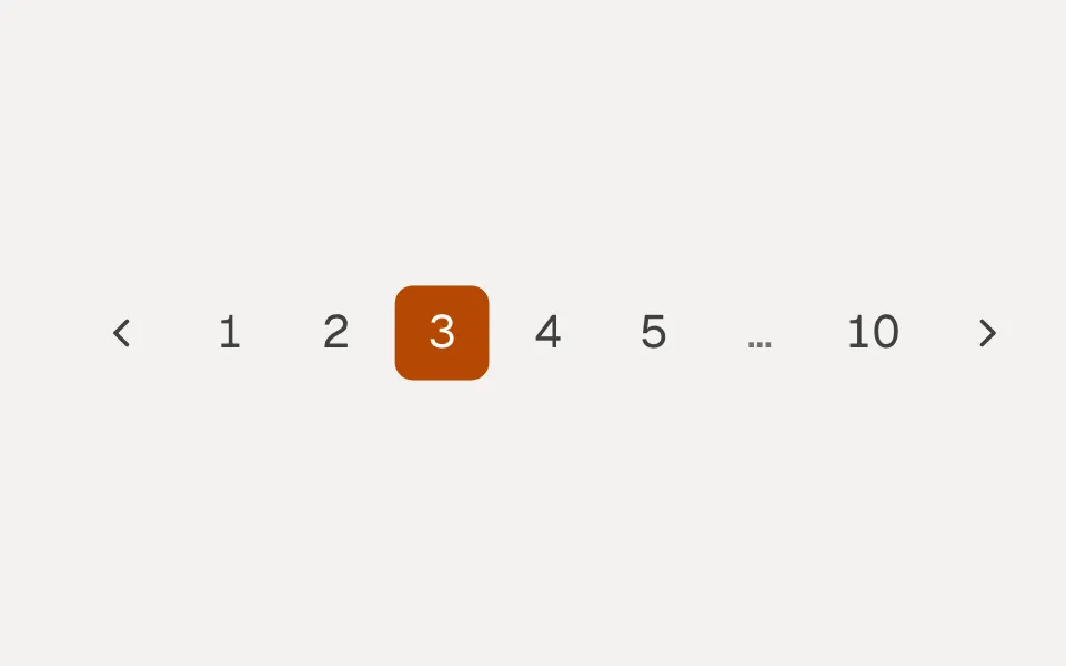 Pagination component preview